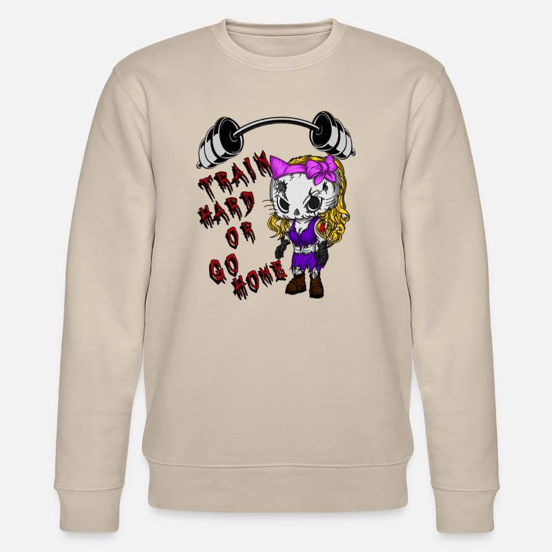 Train hard…. - Stanley/Stella Unisex Bio-Sweatshirt CHANGER  - Beige
