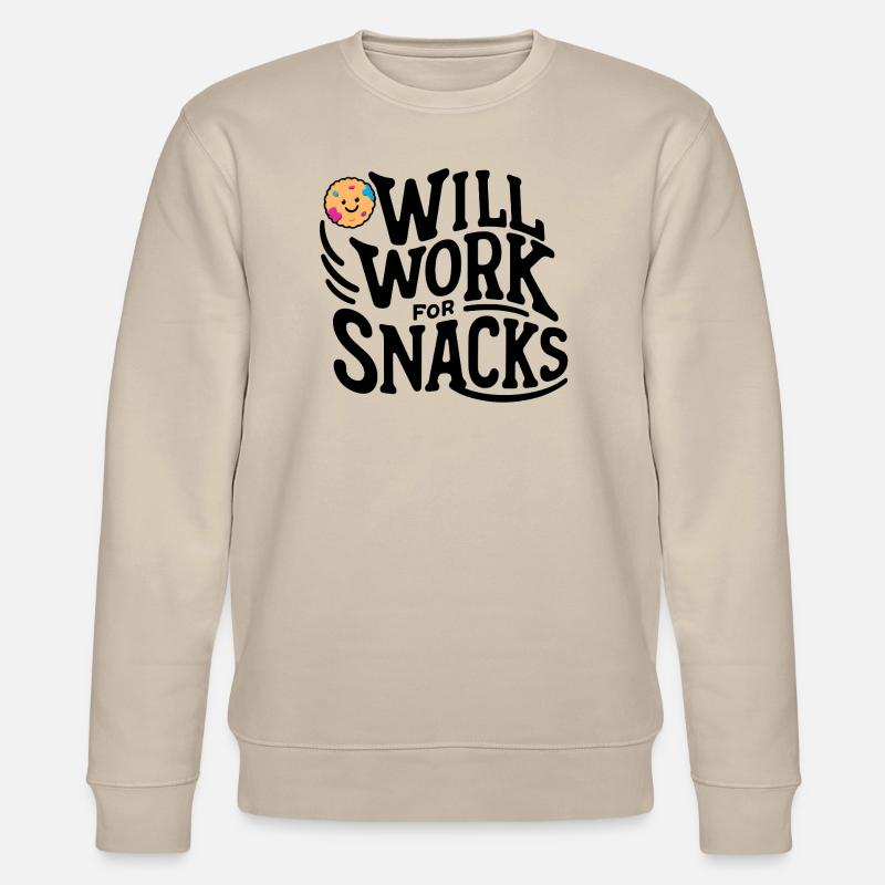 Working for biscuits - Stanley/Stella CHANGER Unisex Organic Sweatshirt - beige