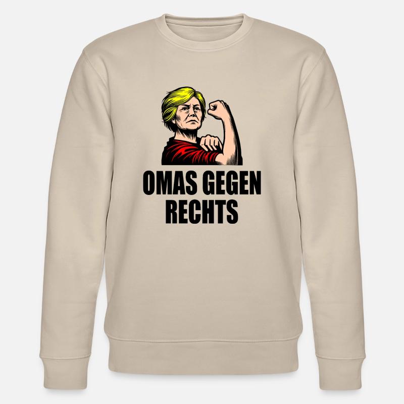 Omas gegen rechts - Stanley/Stella Unisex Bio-Sweatshirt CHANGER  - Beige