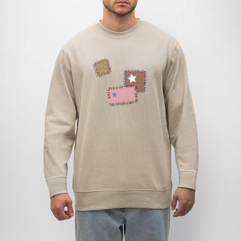 Patch repair patchwork star sewing needle Stanley/Stella CHANGER Unisex Organic Sweatshirt