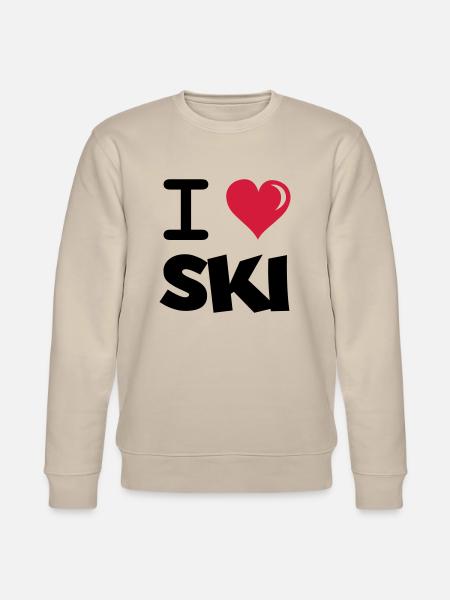 i_love_ski - Stanley/Stella Unisex Bio-Sweatshirt CHANGER - Beige