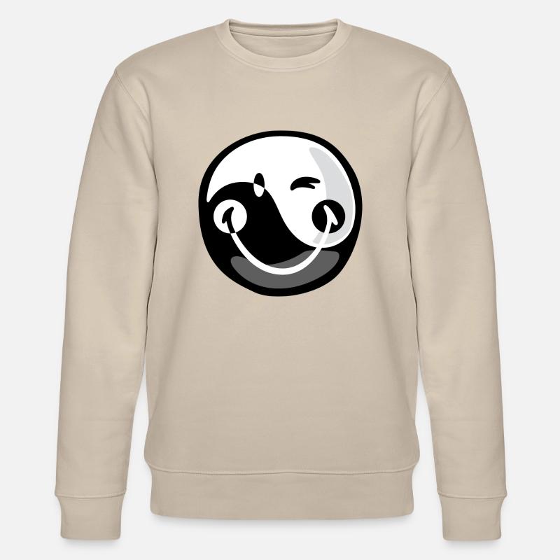 Smiley Yin Yang - Stanley/Stella Unisex Bio-Sweatshirt CHANGER  - Beige
