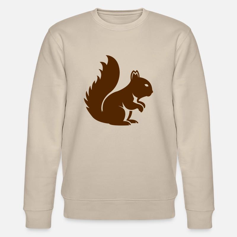 Eichhörnchen Tier - Stanley/Stella Unisex Bio-Sweatshirt CHANGER  - Beige
