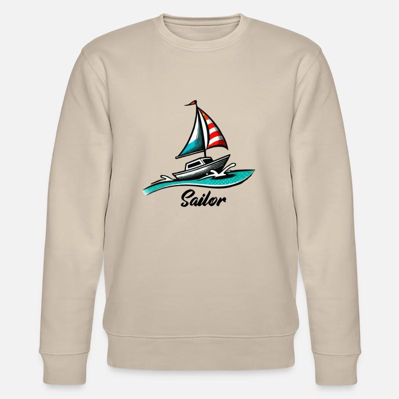 Boot Segeln - Stanley/Stella Unisex Bio-Sweatshirt CHANGER  - Beige