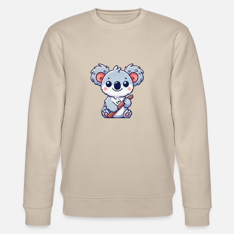 Koalabär Comic - Stanley/Stella Unisex Bio-Sweatshirt CHANGER  - Beige