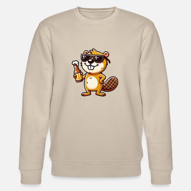 Bière de castor - Sweat bio CHANGER Stanley/Stella Unisexe - beige