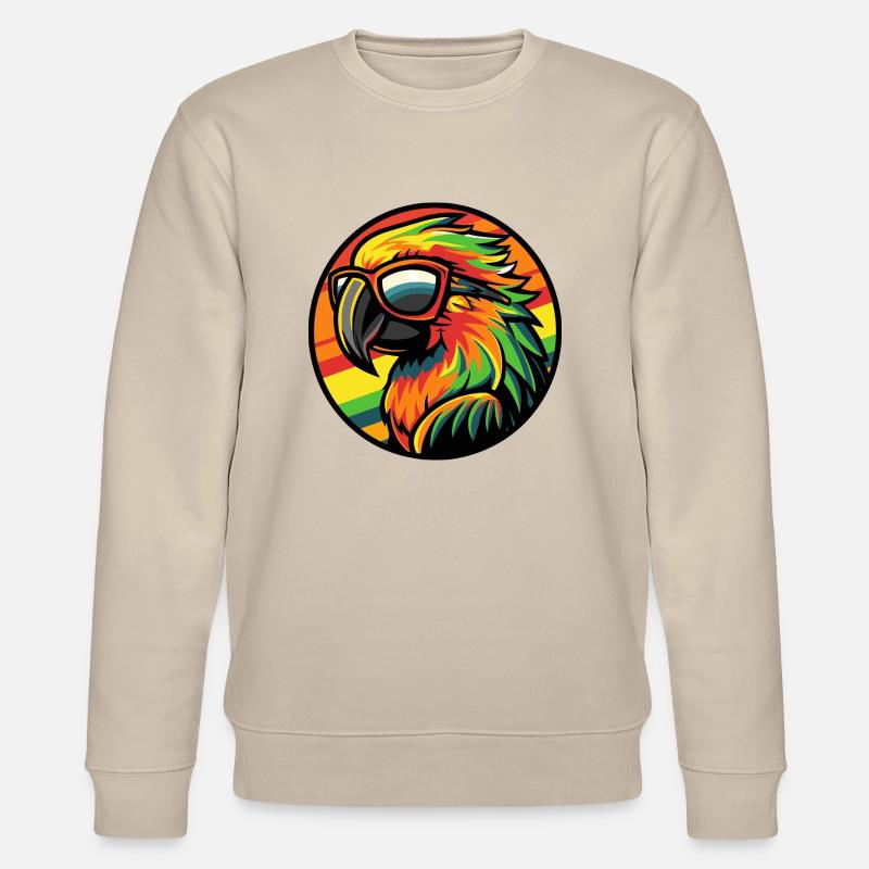 Papagei Comic Cool Sommer - Stanley/Stella Unisex Bio-Sweatshirt CHANGER  - Beige