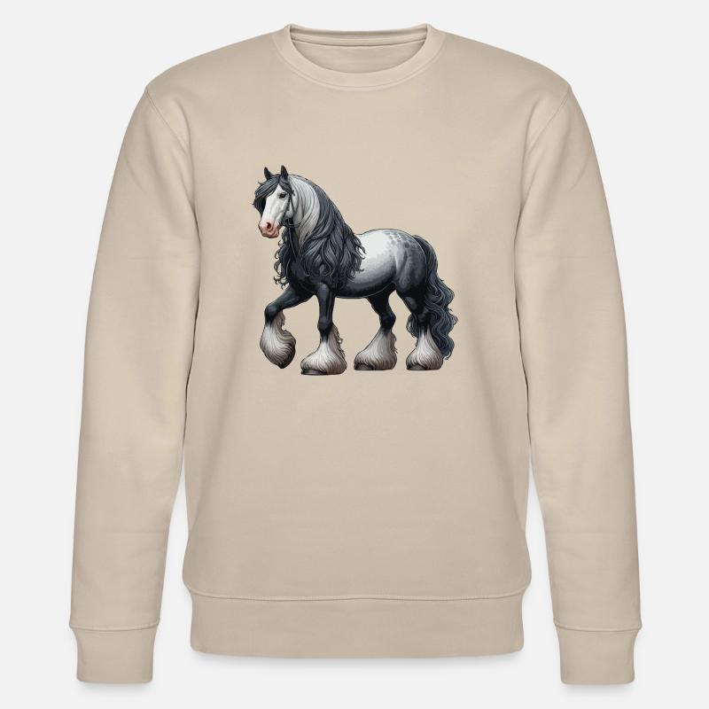 Cheval Pêcheur gris blanc - Sweat bio CHANGER Stanley/Stella Unisexe - beige