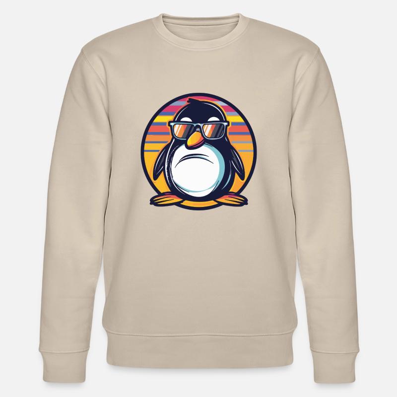 Pinguin Comic Cool - Stanley/Stella Unisex Bio-Sweatshirt CHANGER  - Beige