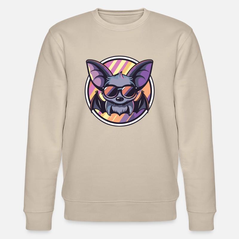 Fledermaus Cool Comic - Stanley/Stella Unisex Bio-Sweatshirt CHANGER  - Beige