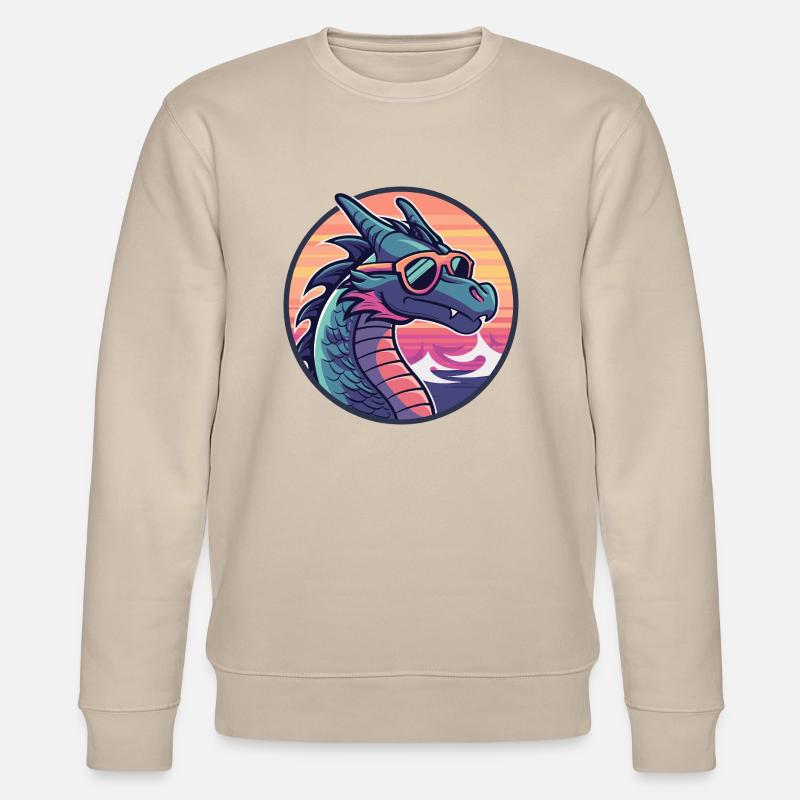 Drache Cool Comic - Stanley/Stella Unisex Bio-Sweatshirt CHANGER  - Beige