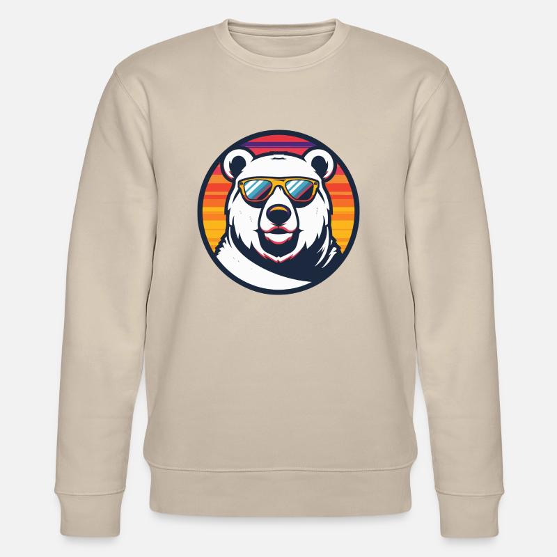 Polar Bear Cool Comic - Stanley/Stella CHANGER Unisex Organic Sweatshirt - beige