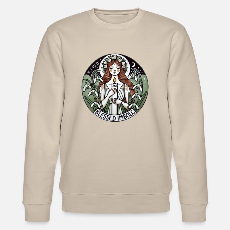 Imbolc Pagan Sabbat Kunst - Stanley/Stella Unisex Bio-Sweatshirt CHANGER  - Beige