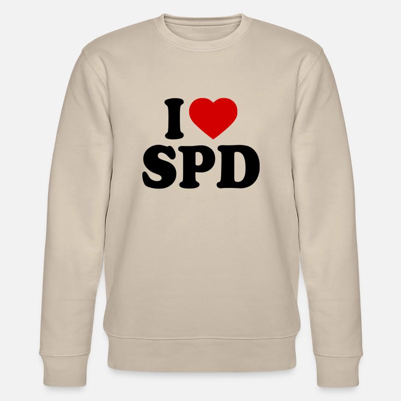 I love spd - Stanley/Stella Unisex Bio-Sweatshirt CHANGER  - Beige