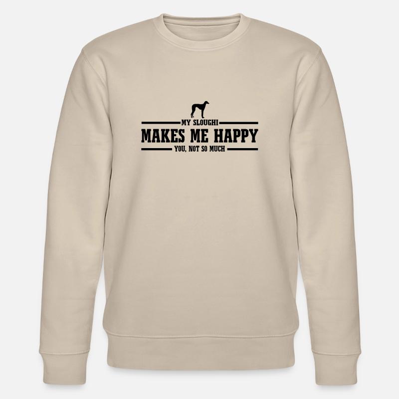SLOUGHI makes me happy - Stanley/Stella Unisex Bio-Sweatshirt CHANGER  - Beige