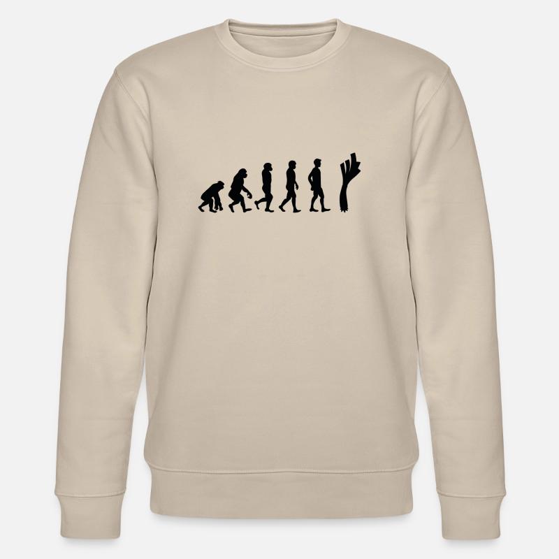 Leek evolution - Stanley/Stella CHANGER Unisex Organic Sweatshirt - beige