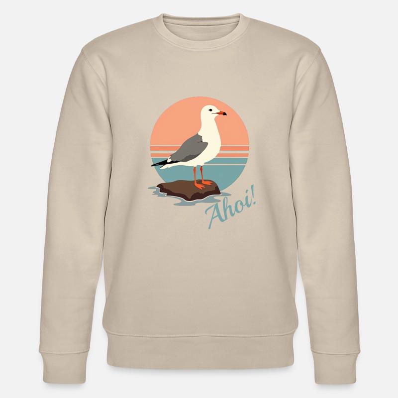 Möwe Ahoi - Stanley/Stella Unisex Bio-Sweatshirt CHANGER  - Beige