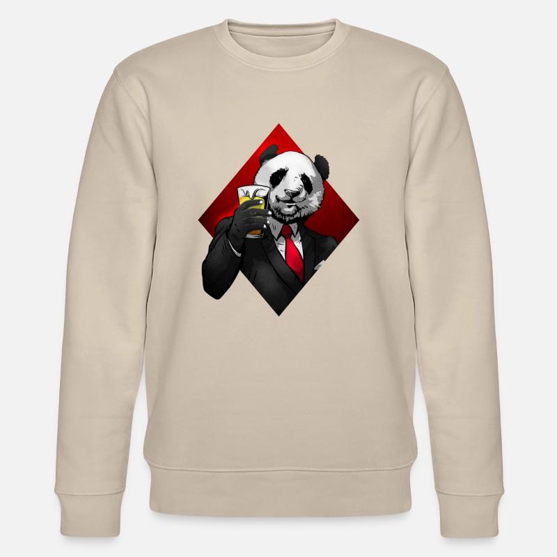 Panda Bier Cheers - Stanley/Stella Unisex Bio-Sweatshirt CHANGER  - Beige