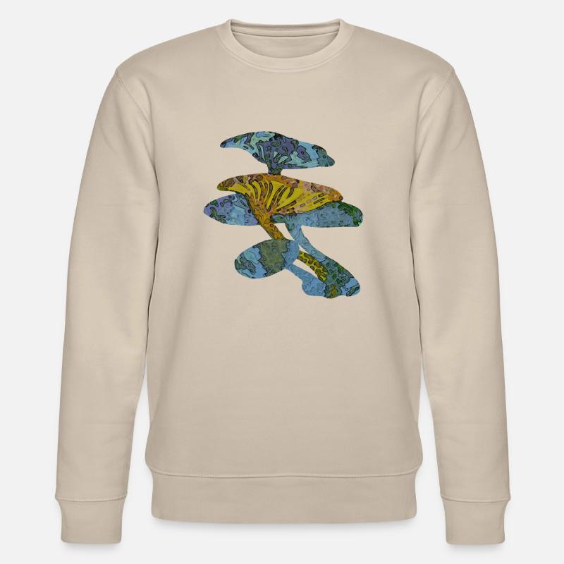Blaue Pilze - Stanley/Stella Unisex Bio-Sweatshirt CHANGER  - Beige