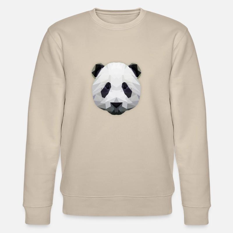 Low Poly Panda - Stanley/Stella Unisex Bio-Sweatshirt CHANGER  - Beige