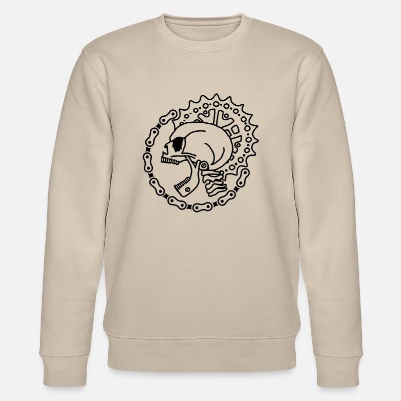 Skull Chain Punk - Black - Stanley/Stella Unisex Bio-Sweatshirt CHANGER  - Beige