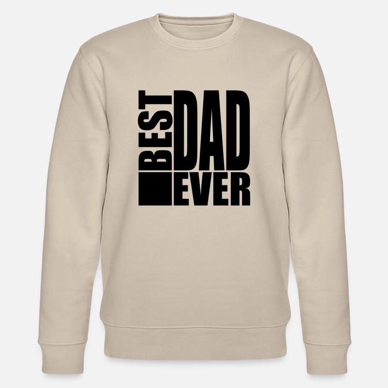 Best Dad Ever Logo Design - Stanley/Stella CHANGER Unisex Organic Sweatshirt - beige