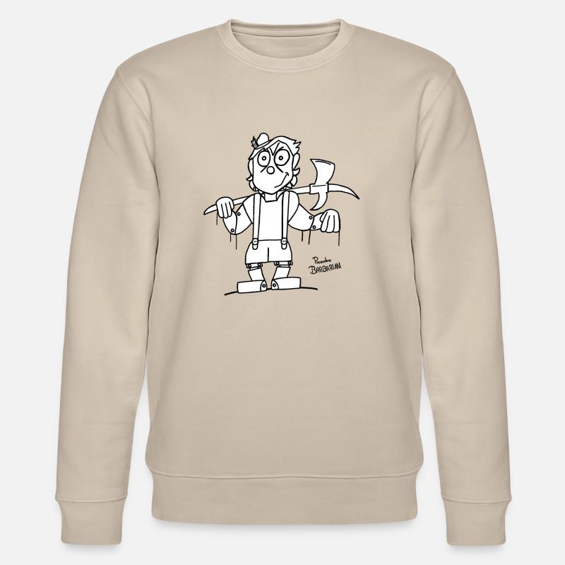 Marionette als Barbar (weiß) - Stanley/Stella Unisex Bio-Sweatshirt CHANGER  - Beige