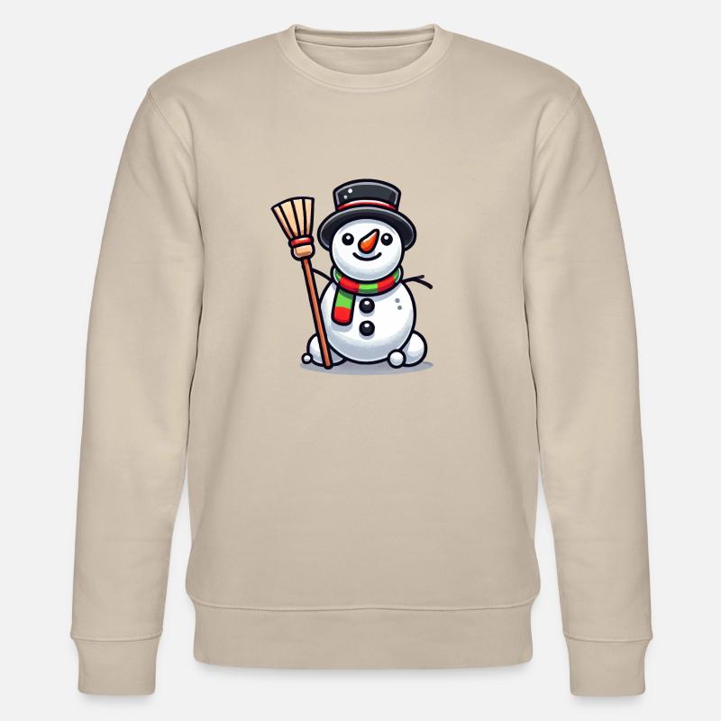 Schneemann Comic - Stanley/Stella Unisex Bio-Sweatshirt CHANGER  - Beige