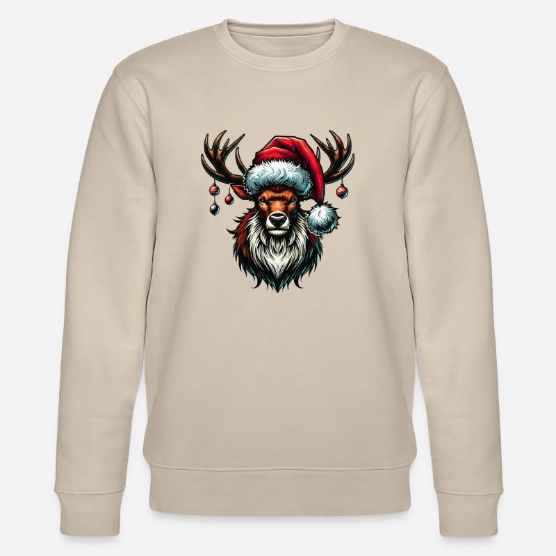 Cerf Noël Renne - Sweat bio CHANGER Stanley/Stella Unisexe - beige