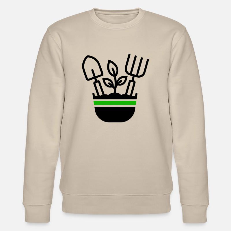 Gartenarbeit Gärtner Symbol - Stanley/Stella Unisex Bio-Sweatshirt CHANGER  - Beige