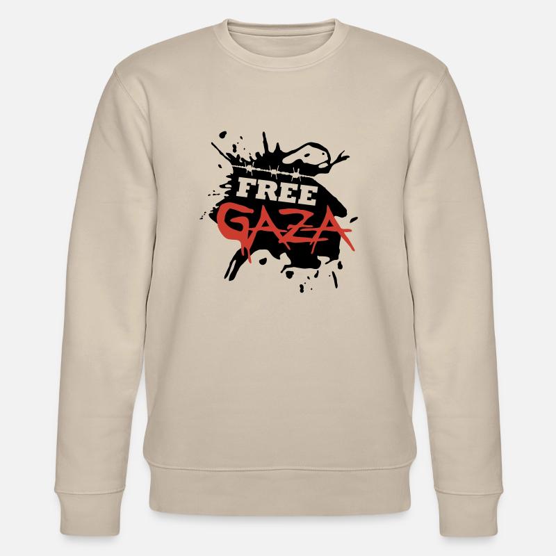 Free Gaza - Stanley/Stella Unisex Bio-Sweatshirt CHANGER  - Beige