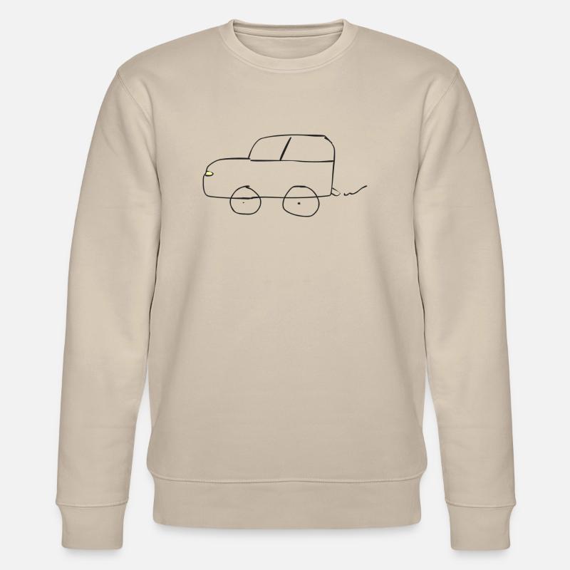 Gezeichnetes Auto - Stanley/Stella Unisex Bio-Sweatshirt CHANGER  - Beige