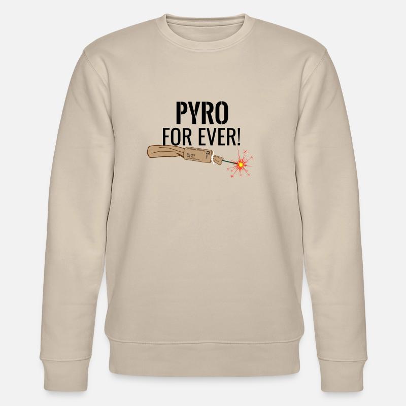 Pyro For Ever Black - Stanley/Stella CHANGER Unisex Organic Sweatshirt - beige