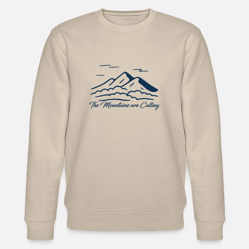 Die Berge rufen mich - Stanley/Stella Unisex Bio-Sweatshirt CHANGER  - Beige