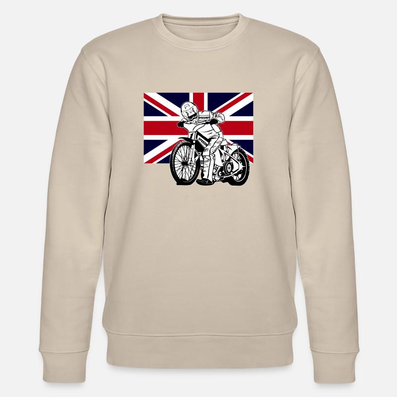 Speedway - Union Jack - Stanley/Stella CHANGER Unisex Organic Sweatshirt - beige