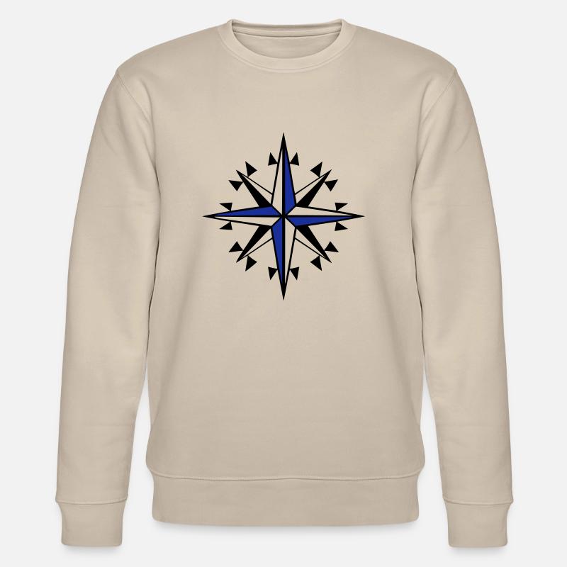 compass, compass, wind rose - Stanley/Stella CHANGER Unisex Organic Sweatshirt - beige