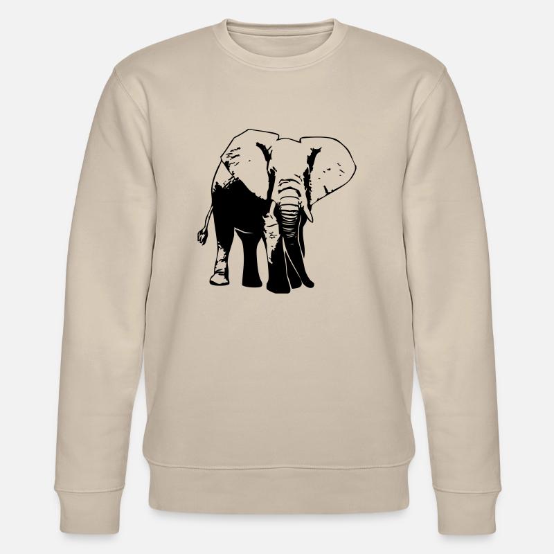 Elefant - Elephant - Stanley/Stella Unisex Bio-Sweatshirt CHANGER  - Beige