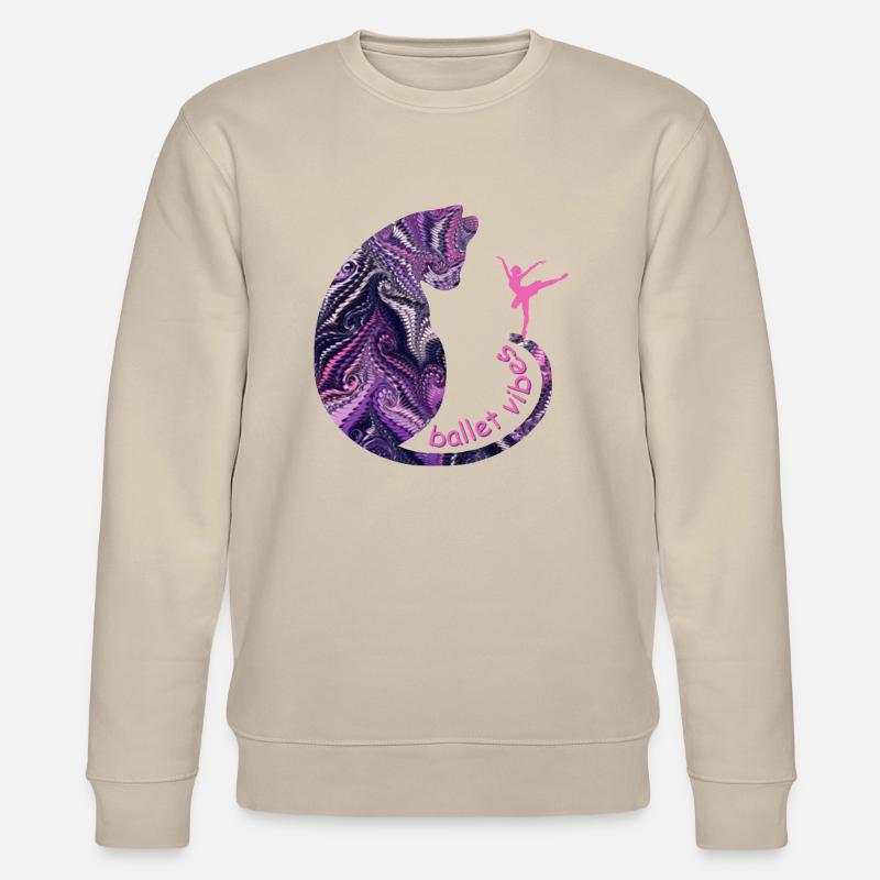 chat avec ballerine e 75 - Sweat bio CHANGER Stanley/Stella Unisexe - beige