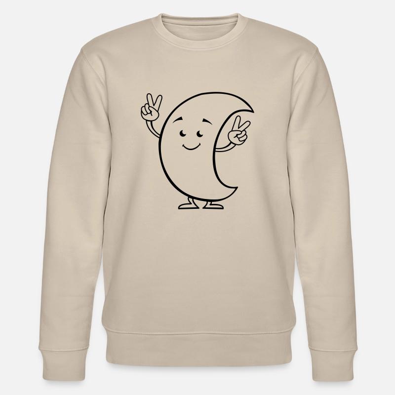 mond comic 01 - Stanley/Stella Unisex Bio-Sweatshirt CHANGER  - Beige