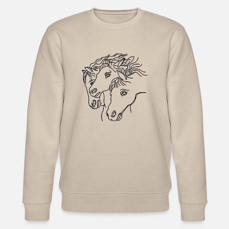 Pferde - Stanley/Stella Unisex Bio-Sweatshirt CHANGER  - Beige