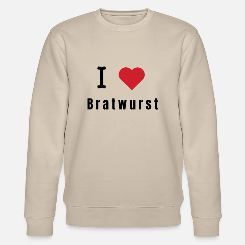 I love Bratwurst - Stanley/Stella Unisex Bio-Sweatshirt CHANGER - Beige