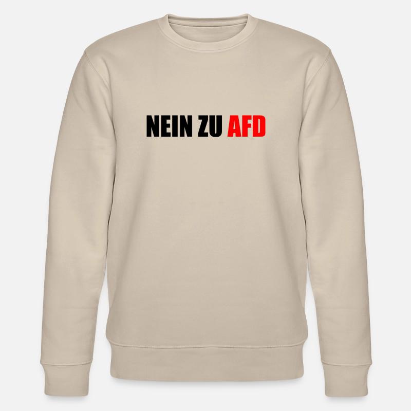 Nein zu afd - Stanley/Stella Unisex Bio-Sweatshirt CHANGER  - Beige