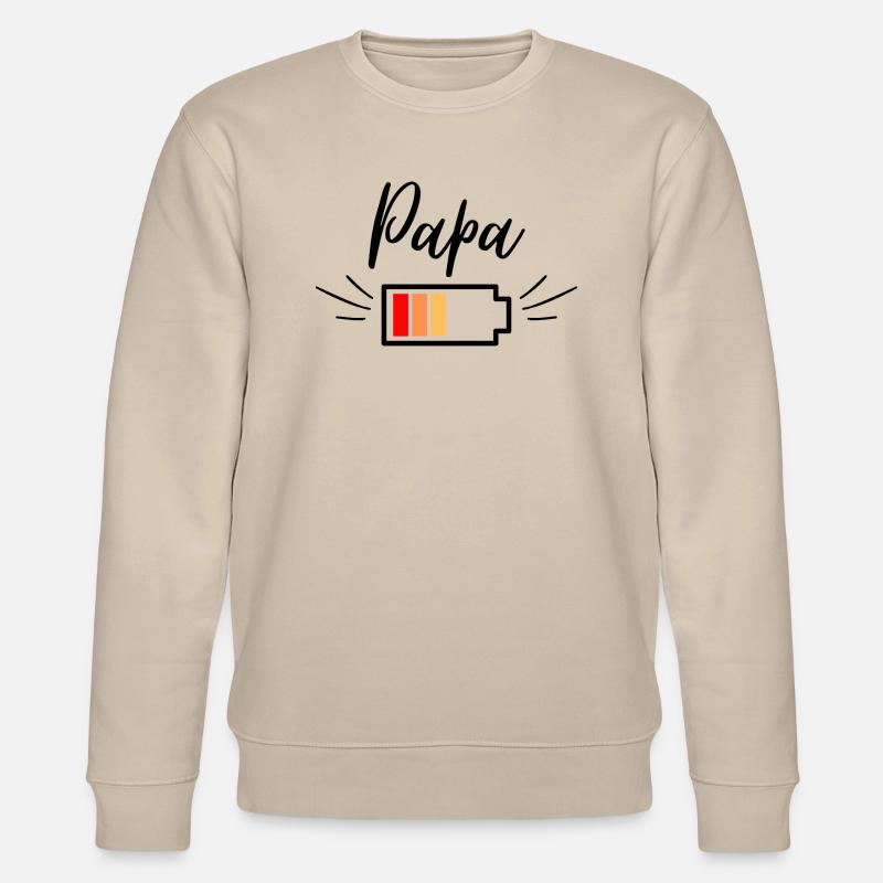Papa Power Low (black) - Stanley/Stella Unisex Bio-Sweatshirt CHANGER  - Beige