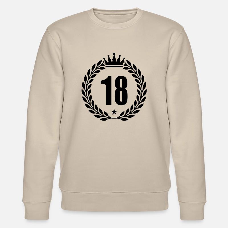 18 kranz krone - Stanley/Stella Unisex Bio-Sweatshirt CHANGER - Beige