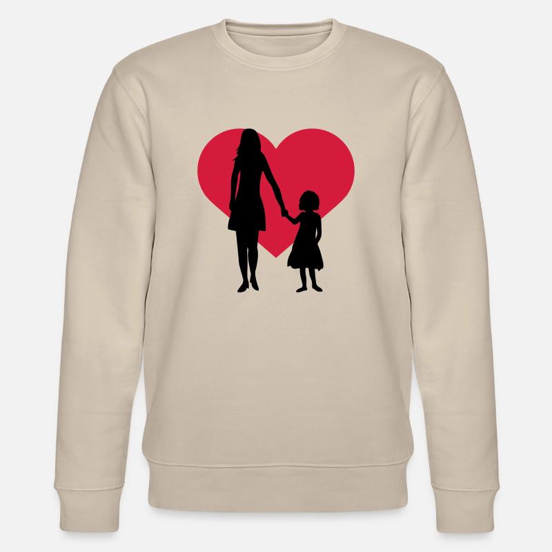 Kind Mädchen Mama - Stanley/Stella Unisex Bio-Sweatshirt CHANGER  - Beige