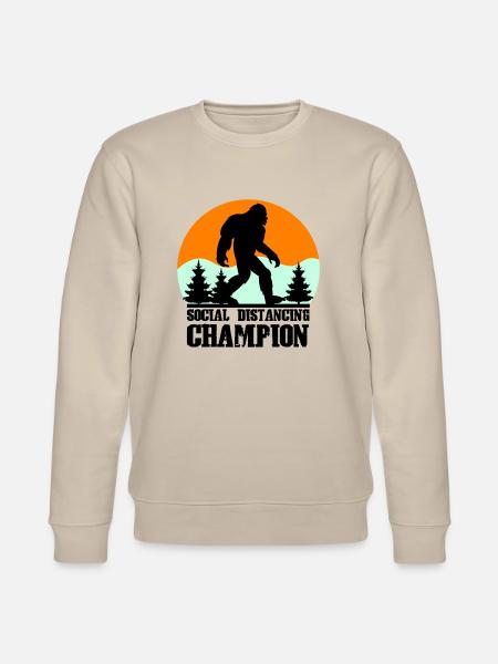 big foot social distancing - Stanley/Stella CHANGER Unisex Organic Sweatshirt - beige