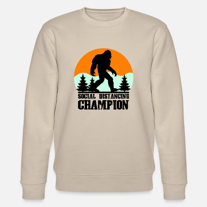 Distanciation sociale Big Foot - Sweat bio CHANGER Stanley/Stella Unisexe - beige