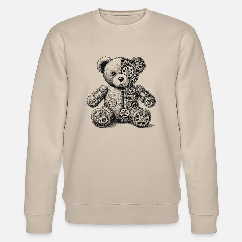 Roboter Teddy Bär - Stanley/Stella Unisex Bio-Sweatshirt CHANGER - Beige