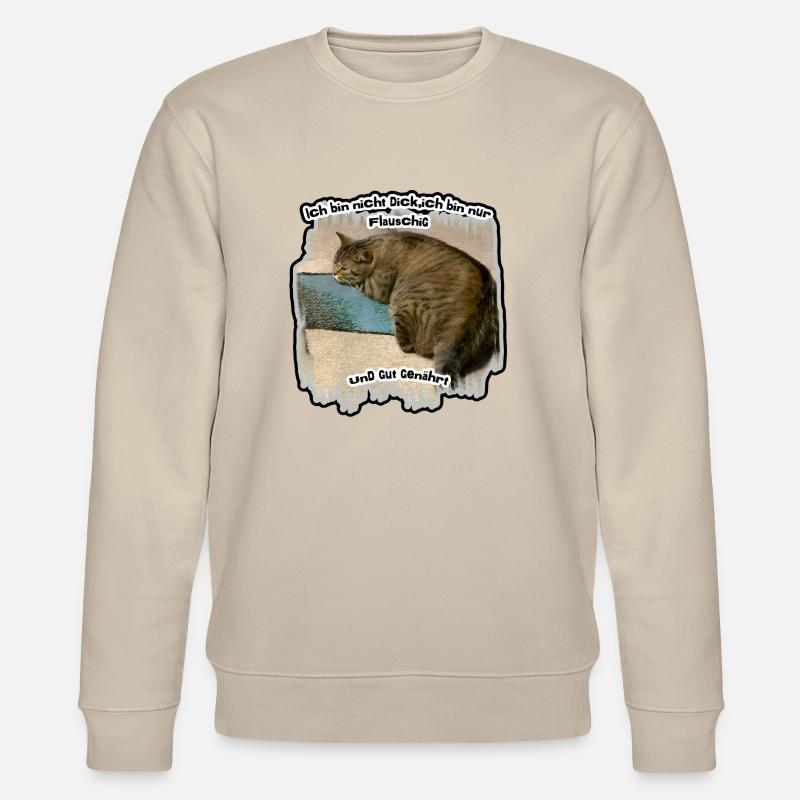 Dicke Katze - Stanley/Stella Unisex Bio-Sweatshirt CHANGER  - Beige