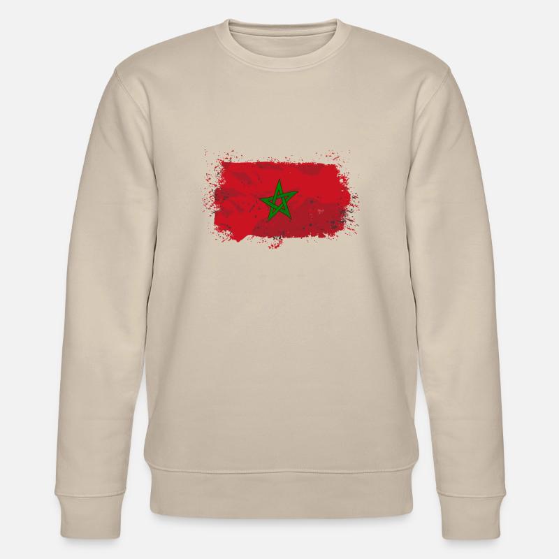 Morocco Flag - Stanley/Stella Unisex Bio-Sweatshirt CHANGER  - Beige